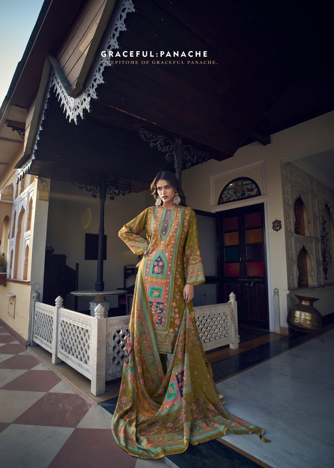 Ozara Prm Trendz Muslin Silk Pant Style Suits