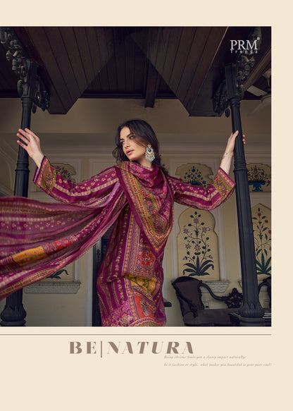 ओज़ारा प्रम ट्रेंड्ज़ मसलिन सिल्क पैंट स्टाइल सूट