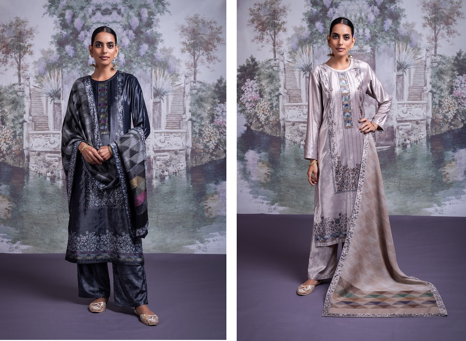 Ozzy Naariti Velvet Suits Supplier Ahmedabad