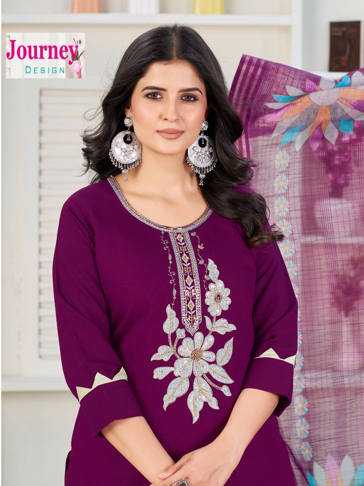 P1074-1075 Journey Design Ruby Readymade Pant Style Suits Manufacturer India