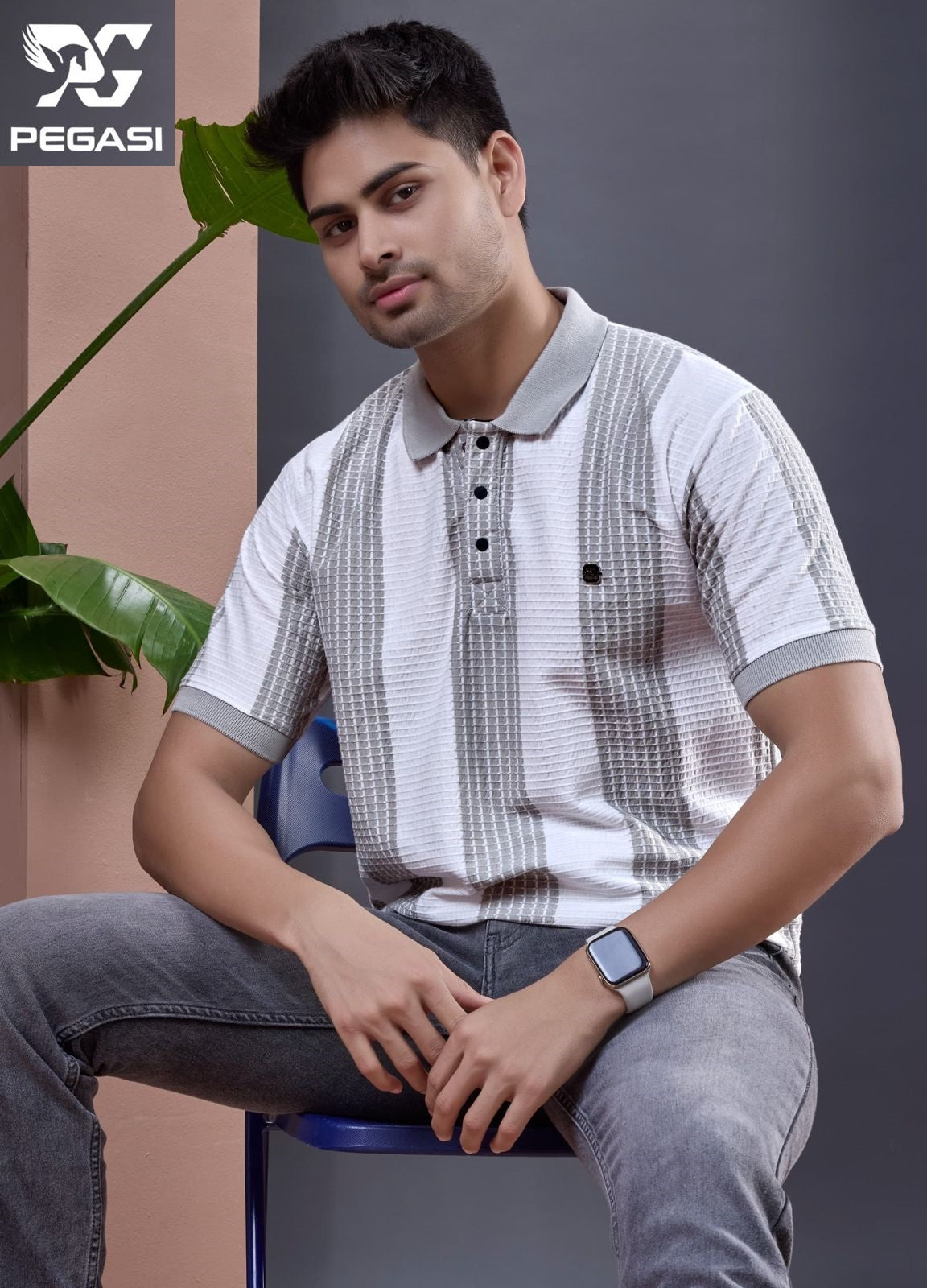 P260 Pegasi Waffle Mens Tshirts Exporter Gujarat