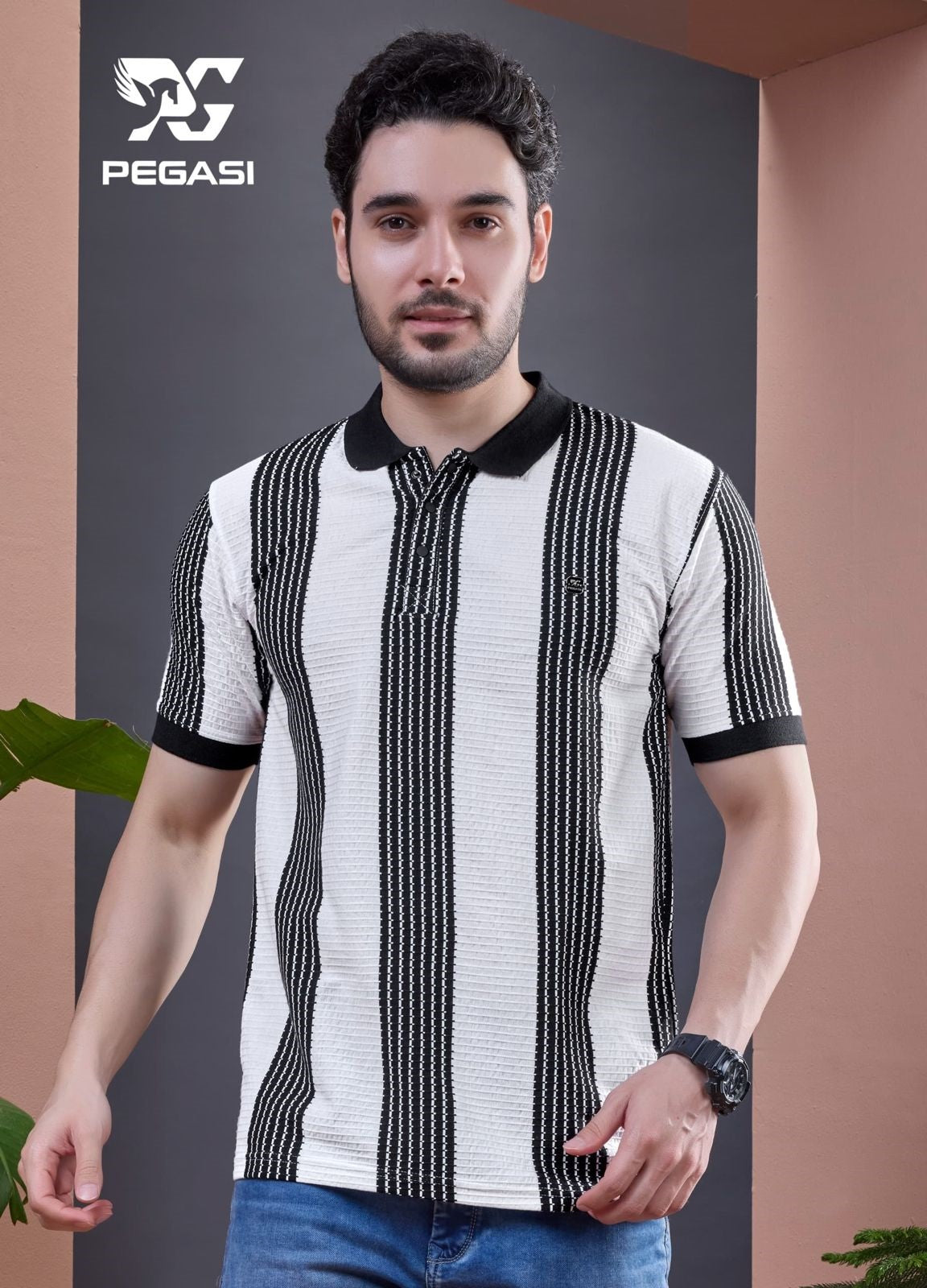 P260 Pegasi Waffle Mens Tshirts Exporter Gujarat