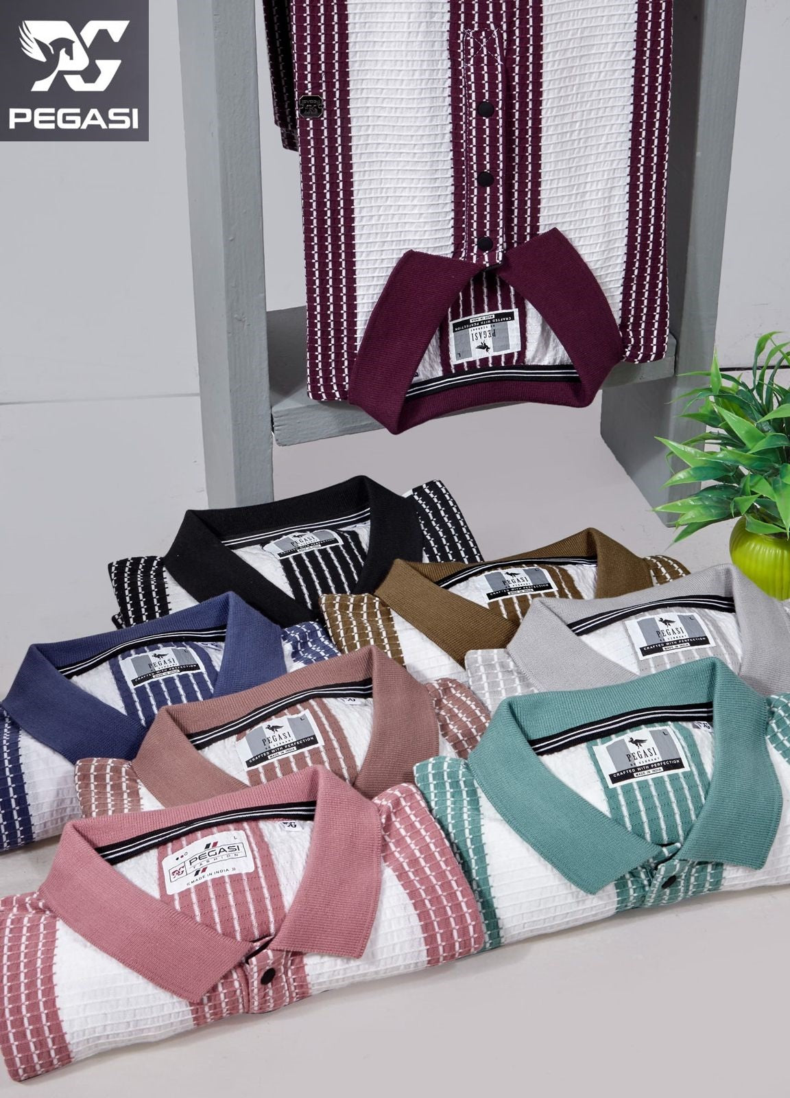 P260 Pegasi Waffle Mens Tshirts Exporter Gujarat