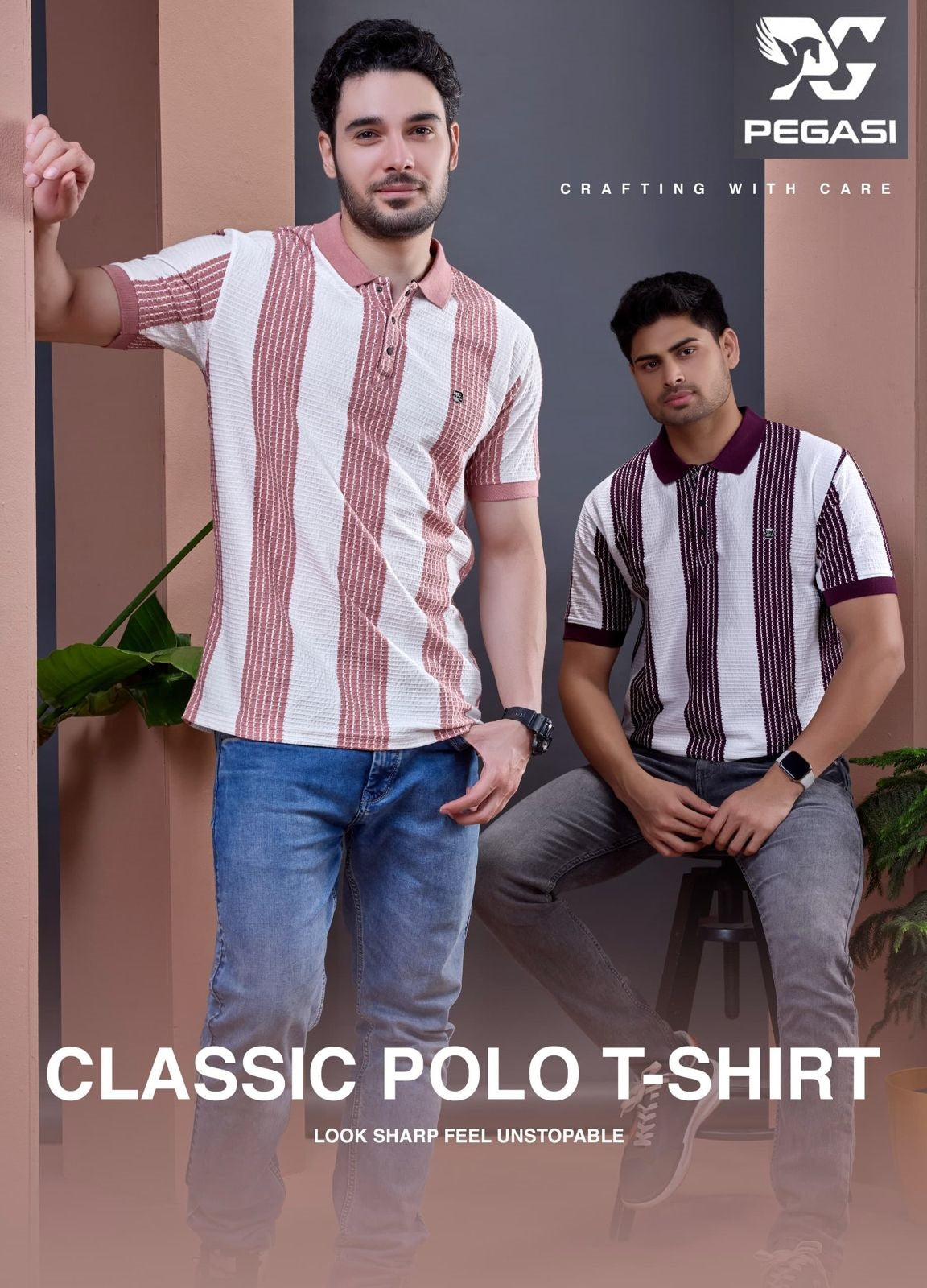 P260 Pegasi Waffle Mens Tshirts Exporter Gujarat