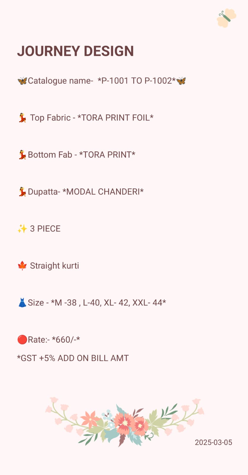 P 1001-1002 Journey Design Tora Readymade Pant Style Suits Manufacturer Ahmedabad
