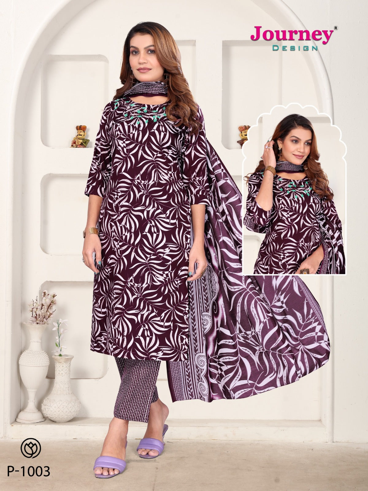 P 1003-1004 Journey Design Readymade Pant Style Suits Supplier