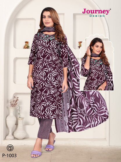P 1003-1004 Journey Design Readymade Pant Style Suits Supplier