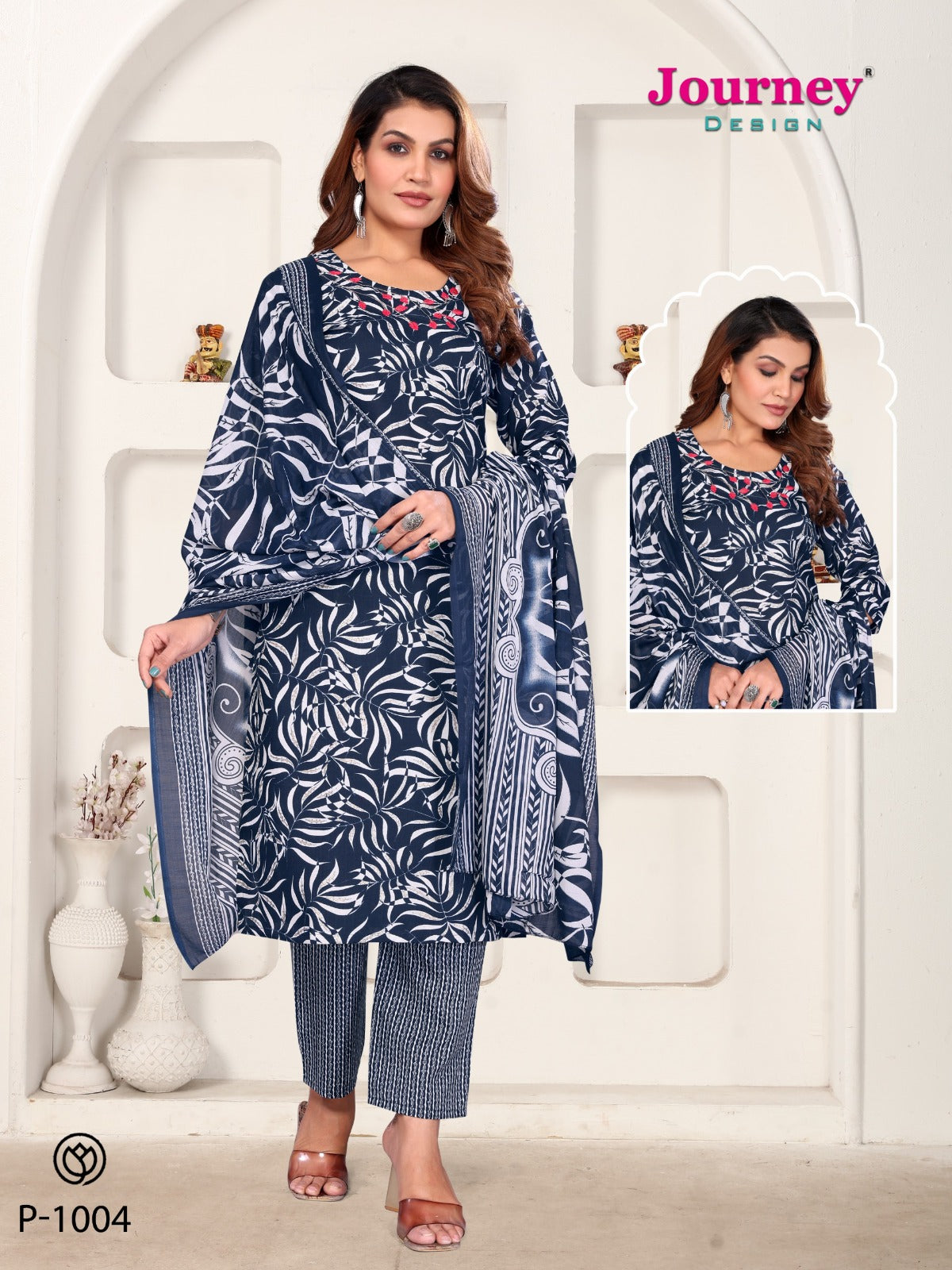 P 1003-1004 Journey Design Readymade Pant Style Suits Supplier