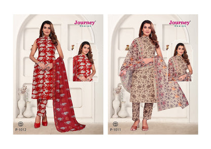 P 1011-1012 Journey Design Cotton Readymade Pant Style Suits Manufacturer Gujarat