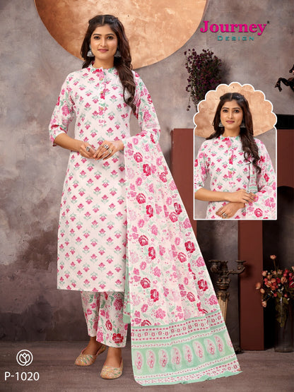 P 1019-1020 Journey Design Pc Readymade Pant Style Suits Supplier Gujarat