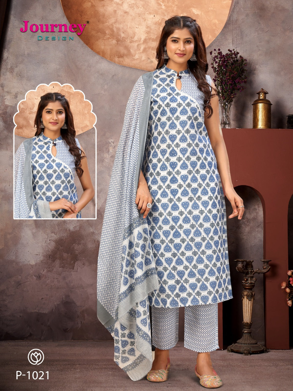 P 1021 Journey Design Pc Readymade Pant Style Suits Exporter