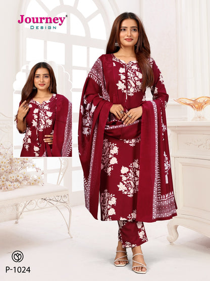 P 1024-1025 Journey Design Tesla Readymade Pant Style Suits Wholesale Rate