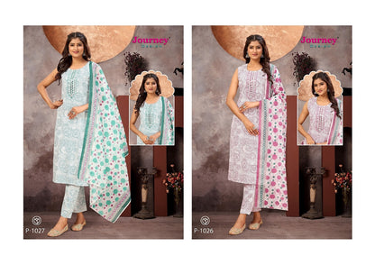 P 1026-1027 Journey Design Readymade Pant Style Suits Wholesale Rate