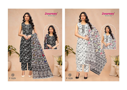 P 1028-1029 Journey Design Jute Readymade Pant Style Suits Supplier