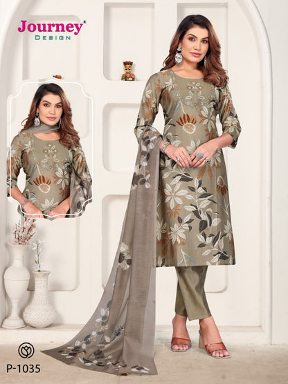 P 1034-1035 Journey Design Vetican Readymade Pant Style Suits Wholesaler Ahmedabad