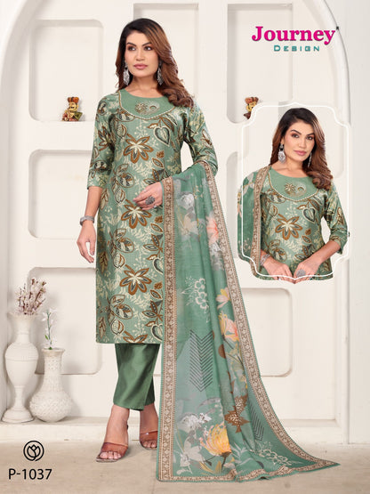 P 1036-1037 Journey Design Vetican Readymade Pant Style Suits Exporter Ahmedabad