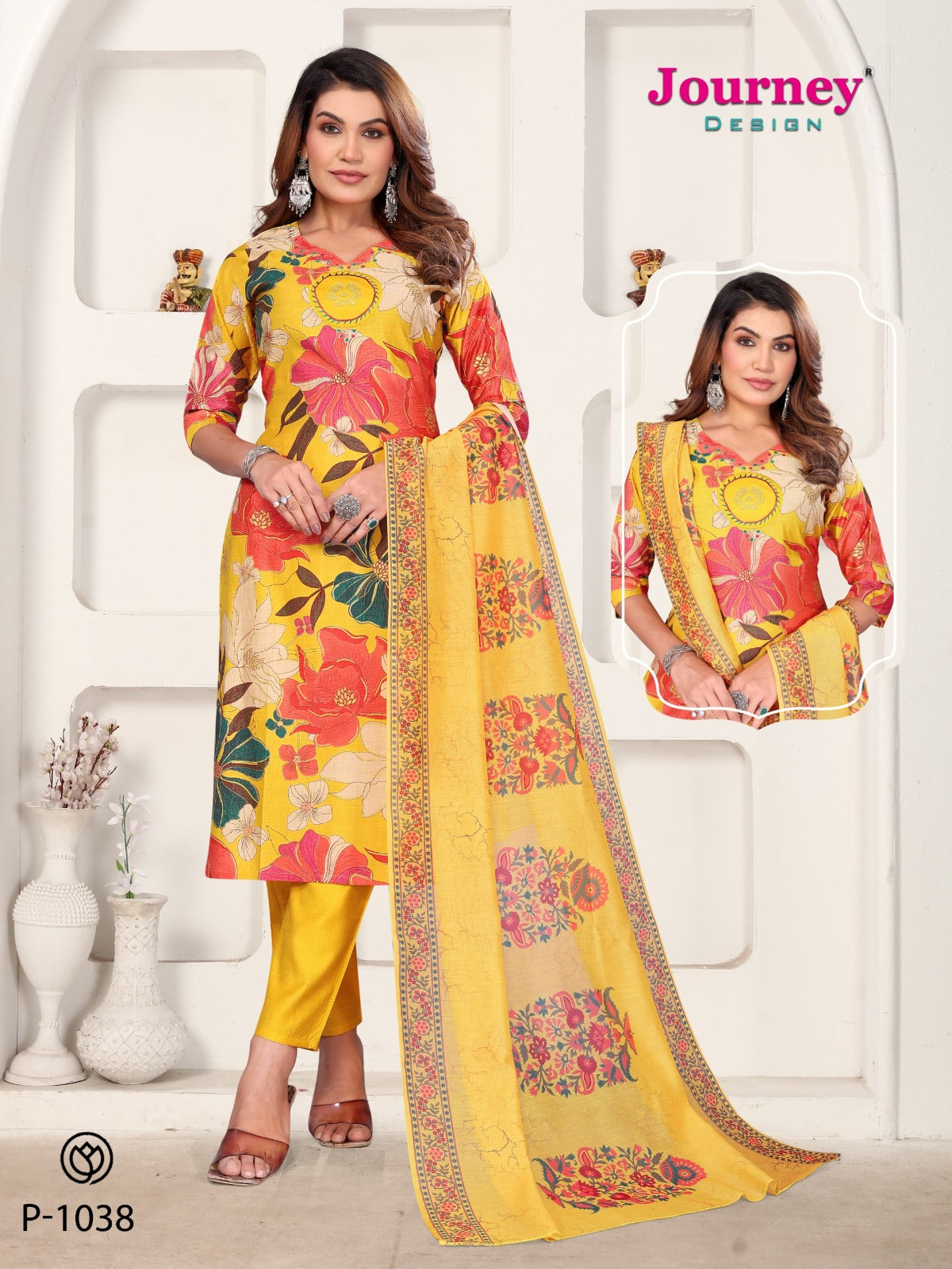 P 1038-1039 Journey Design Vetican Readymade Pant Style Suits Supplier