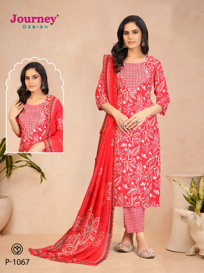 P 1066-1067 Journey Design Tora Readymade Pant Style Suits Wholesale Price
