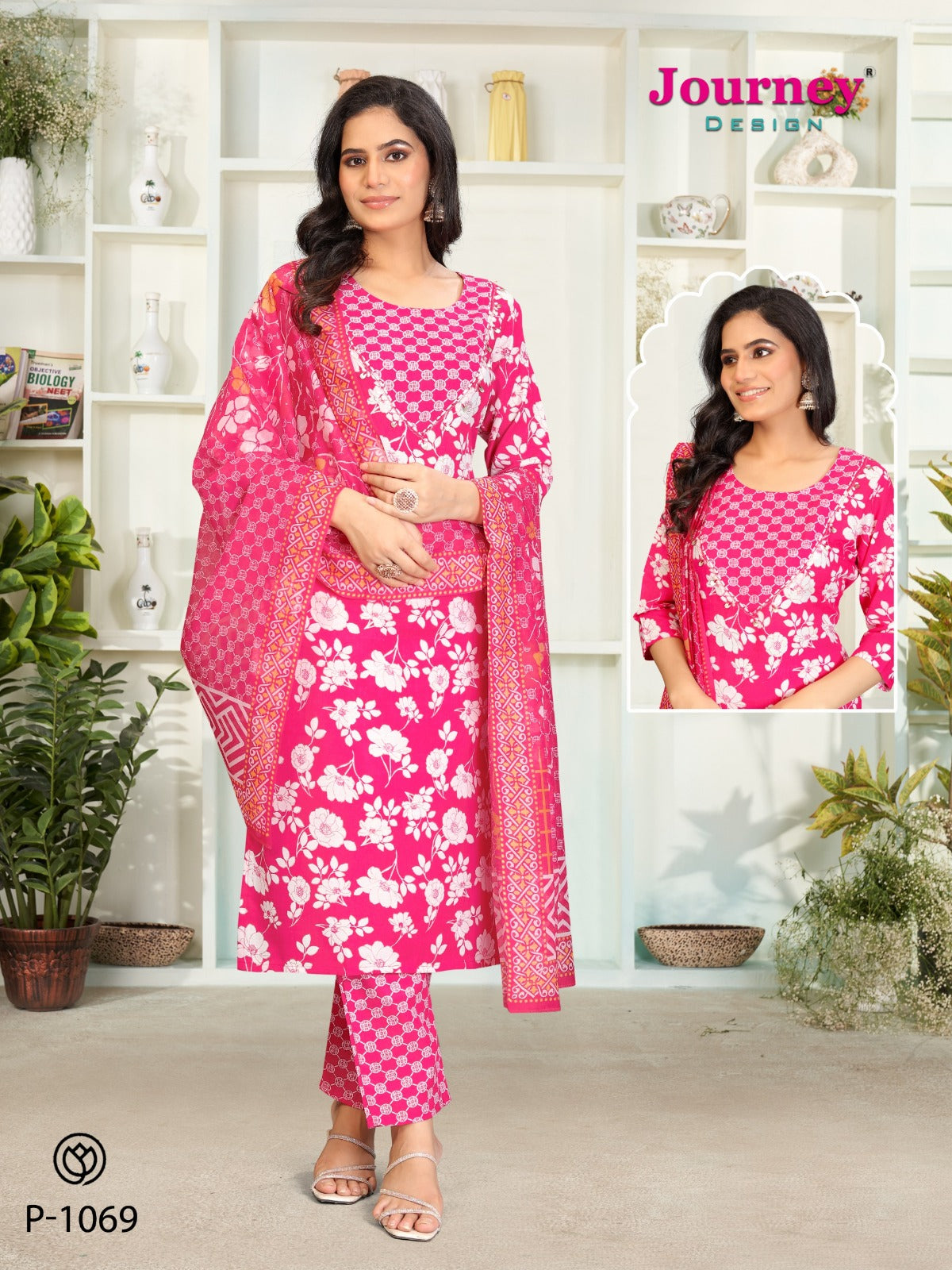 P 1068-1069 Journey Design Tora Readymade Pant Style Suits Manufacturer India