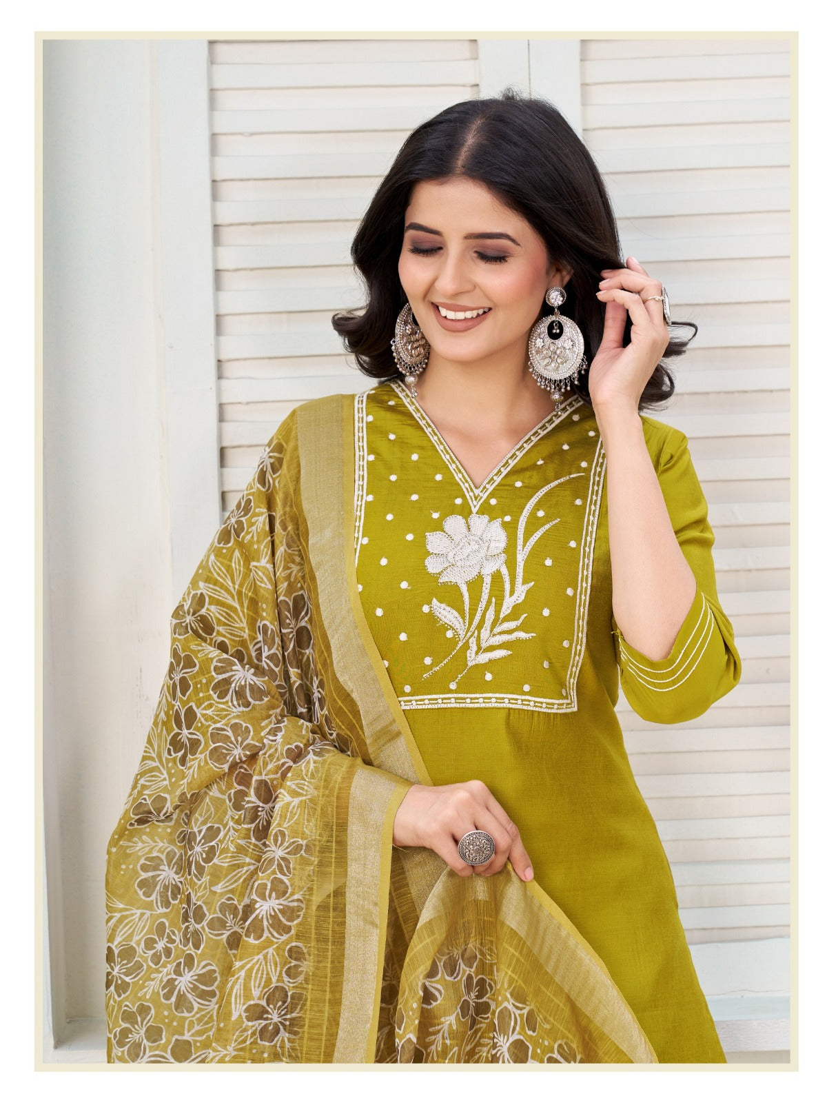 P 1070-1071 Journey Design Modal Chanderi Readymade Pant Style Suits Supplier India