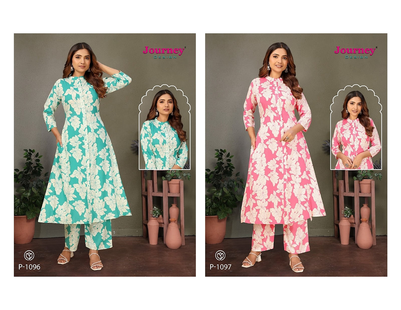 P 1096-1097 Journey Design Reyon Co Ord Set Exporter