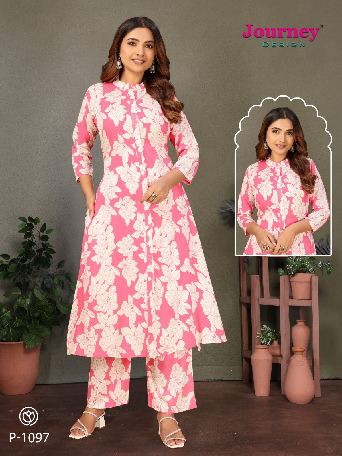 P 1096-1097 Journey Design Reyon Co Ord Set Exporter