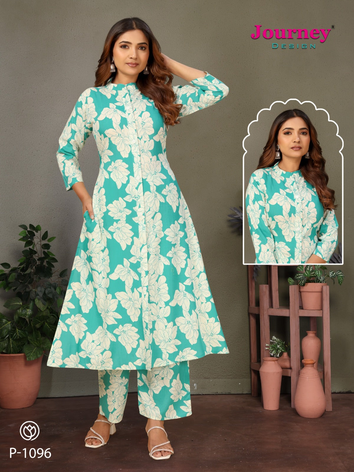 P 1096-1097 Journey Design Reyon Co Ord Set Exporter