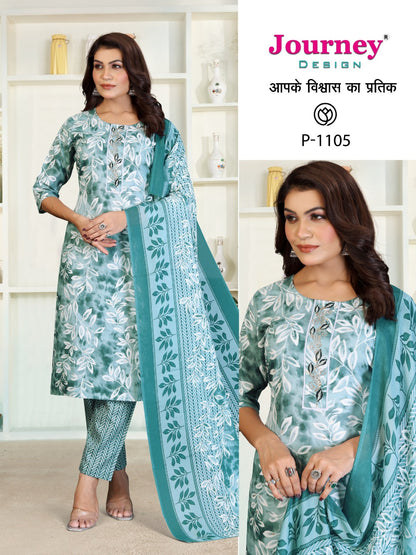 P 1104-1105 Journey Design Tora Readymade Pant Style Suits Wholesaler India