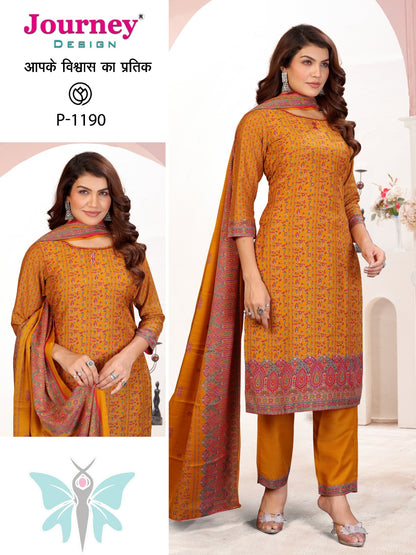 P 1190-1191 Journey Design Silk Readymade Pant Style Suits Manufacturer Ahmedabad