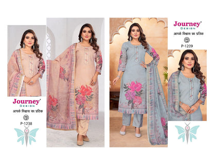 P 1238-1239 Journey Design Simmer Readymade Pant Style Suits Wholesaler India