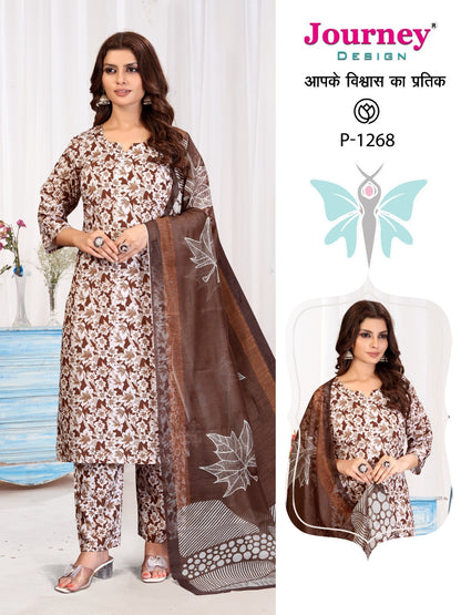 P 1268-1269 Journey Design Poly Reyon Readymade Pant Style Suits Supplier Ahmedabad