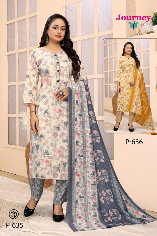 P 635-636 Journey Design Capsule Readymade Pant Style Suits Manufacturer
