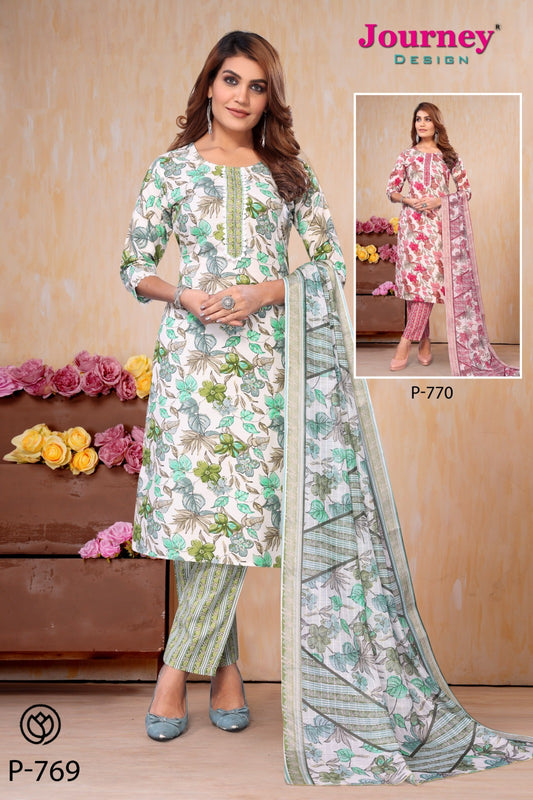 P 769 770 Journey Design Tesla Readymade Pant Style Suits Manufacturer India