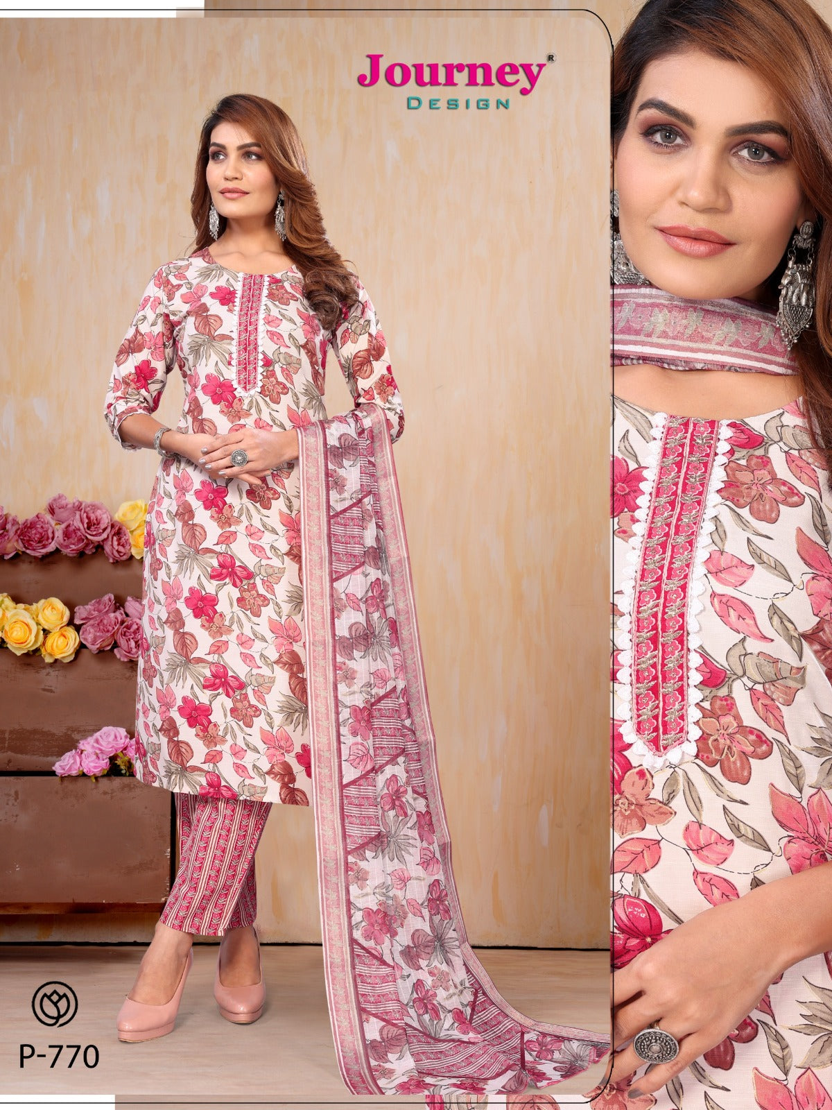 P 769 770 Journey Design Tesla Readymade Pant Style Suits Manufacturer India
