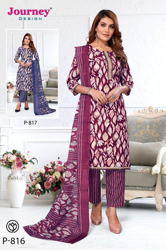 P 816 817 Journey Design Tesla Readymade Pant Style Suits Exporter Ahmedabad