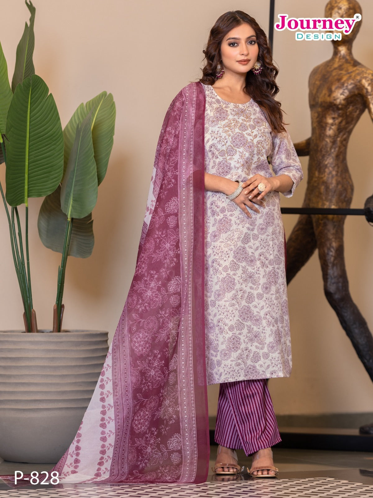 P 828-829 Journey Design Tora Readymade Pant Style Suits Wholesaler