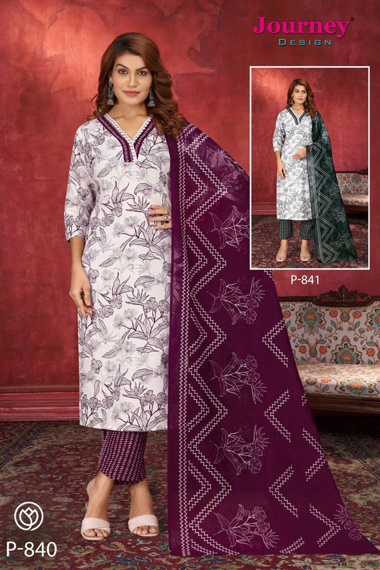 P 840-841 Journey Design Tora Readymade Pant Style Suits Exporter Ahmedabad