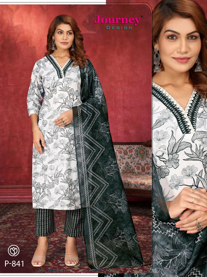 P 840-841 Journey Design Tora Readymade Pant Style Suits Exporter Ahmedabad