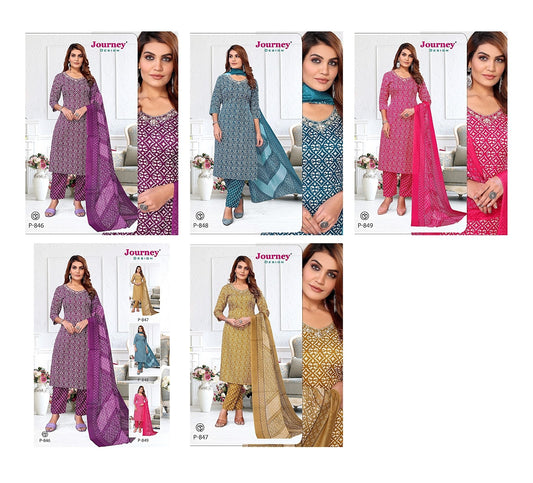 P 846-849 Journey Design Foil Readymade Pant Style Suits Manufacturer Gujarat