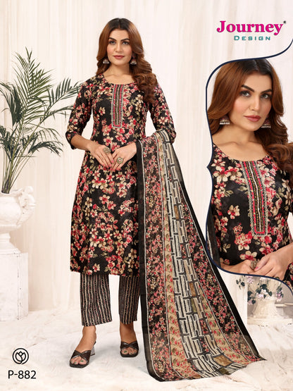 P 882-883 Journey Design Tora Readymade Pant Style Suits Manufacturer