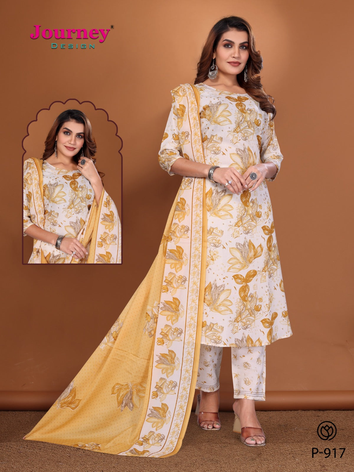 P 916-917 Journey Design Tora Readymade Pant Style Suits Manufacturer India