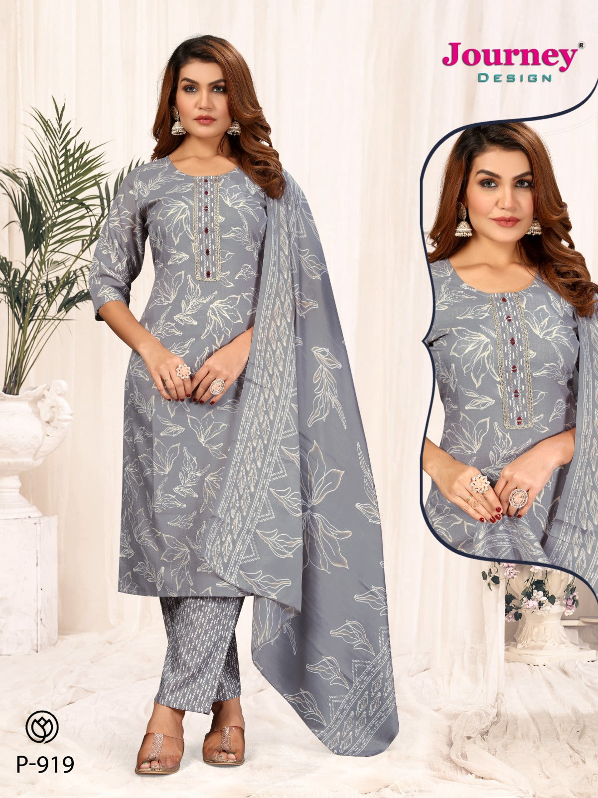 P 918-919 Journey Design Tora Readymade Pant Style Suits Manufacturer