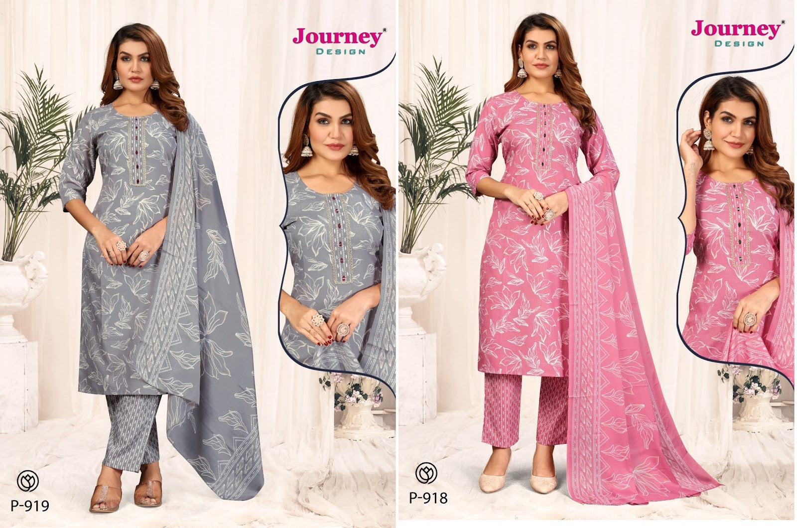 P 918-919 Journey Design Tora Readymade Pant Style Suits Manufacturer