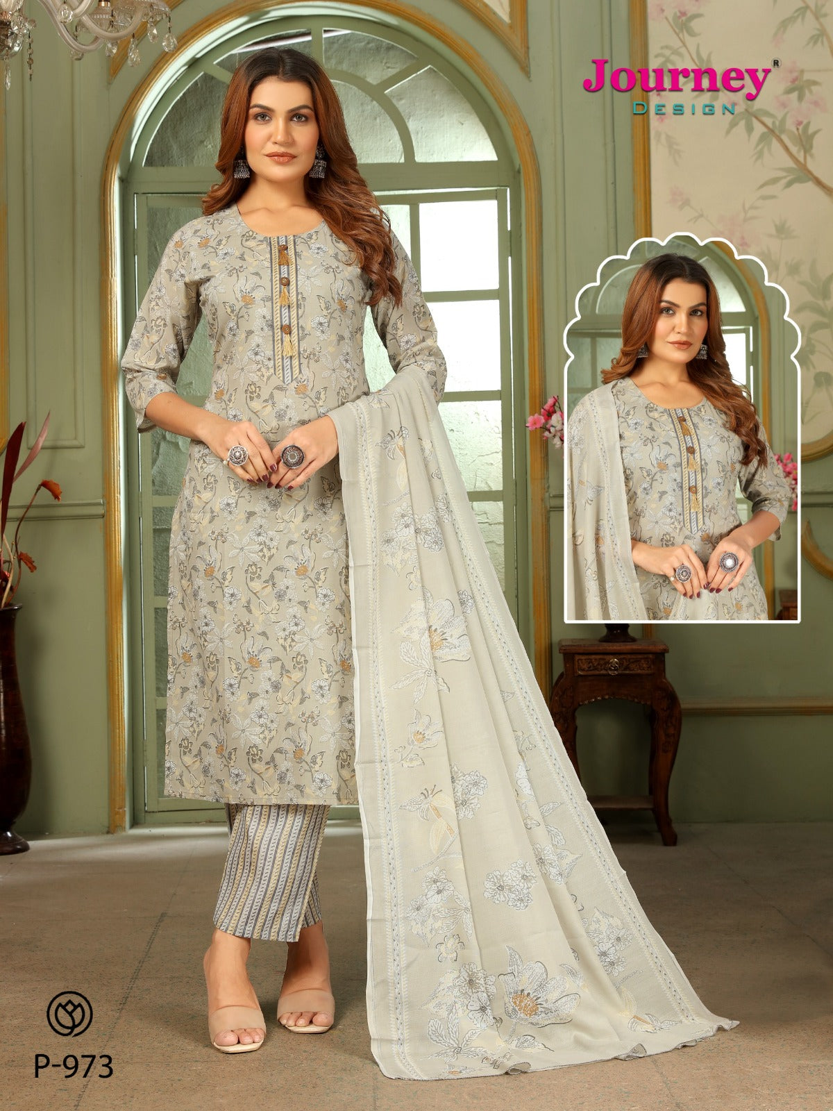 P 971-974 Journey Design Readymade Pant Style Suits Manufacturer India