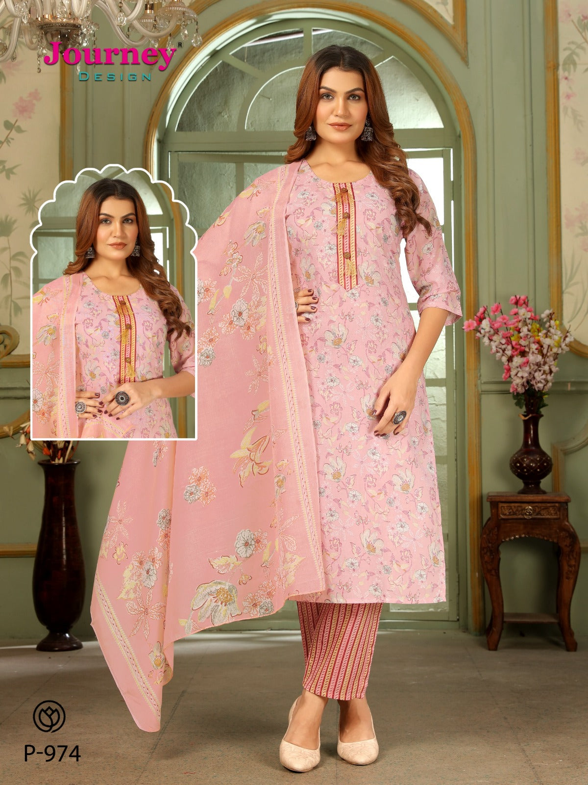P 971-974 Journey Design Readymade Pant Style Suits Manufacturer India