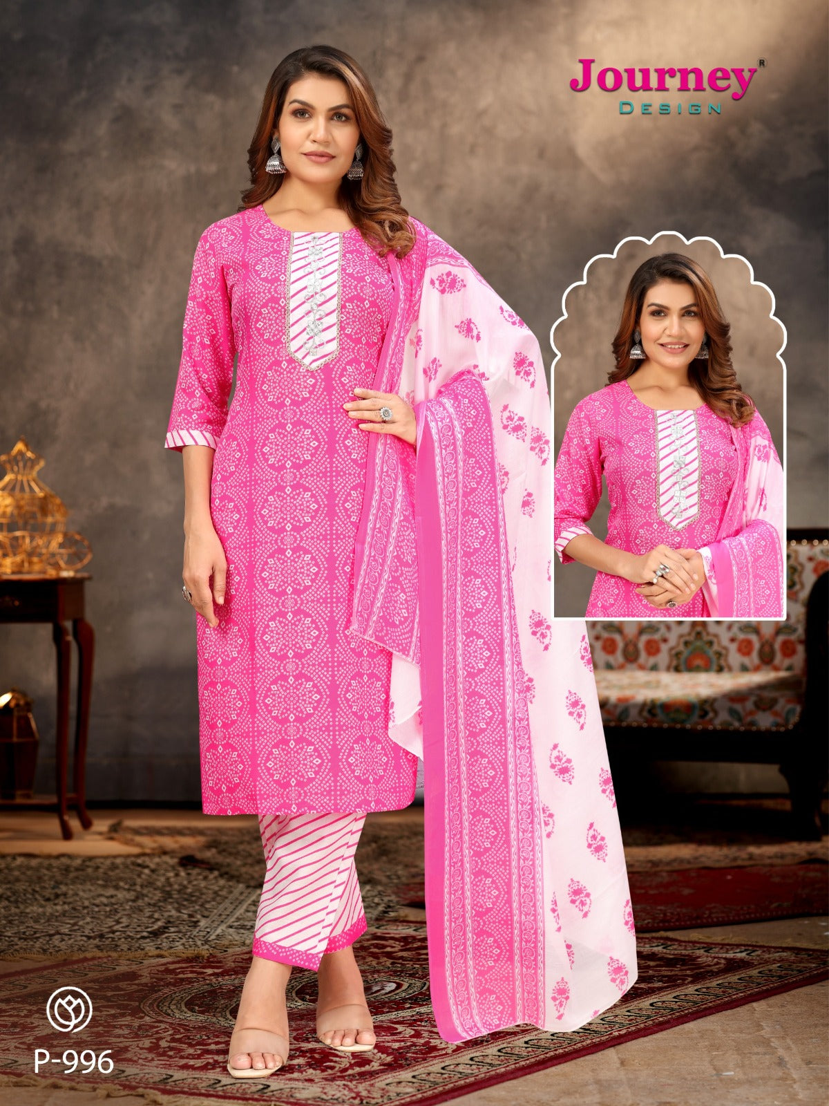 P 995-996 Journey Design Readymade Pant Style Suits Manufacturer