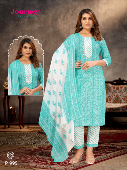P 995-996 Journey Design Readymade Pant Style Suits Manufacturer