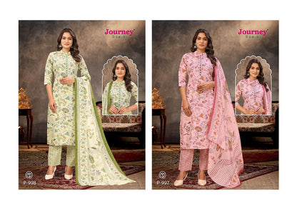 P 997-998 Journey Design Tora Readymade Pant Style Suits Supplier Gujarat