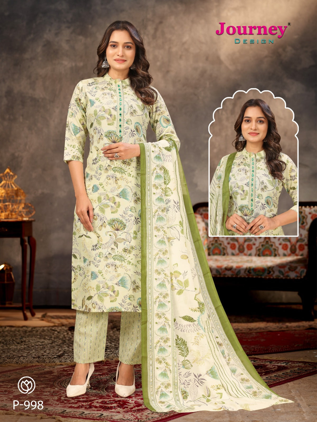 P 997-998 Journey Design Tora Readymade Pant Style Suits Supplier Gujarat