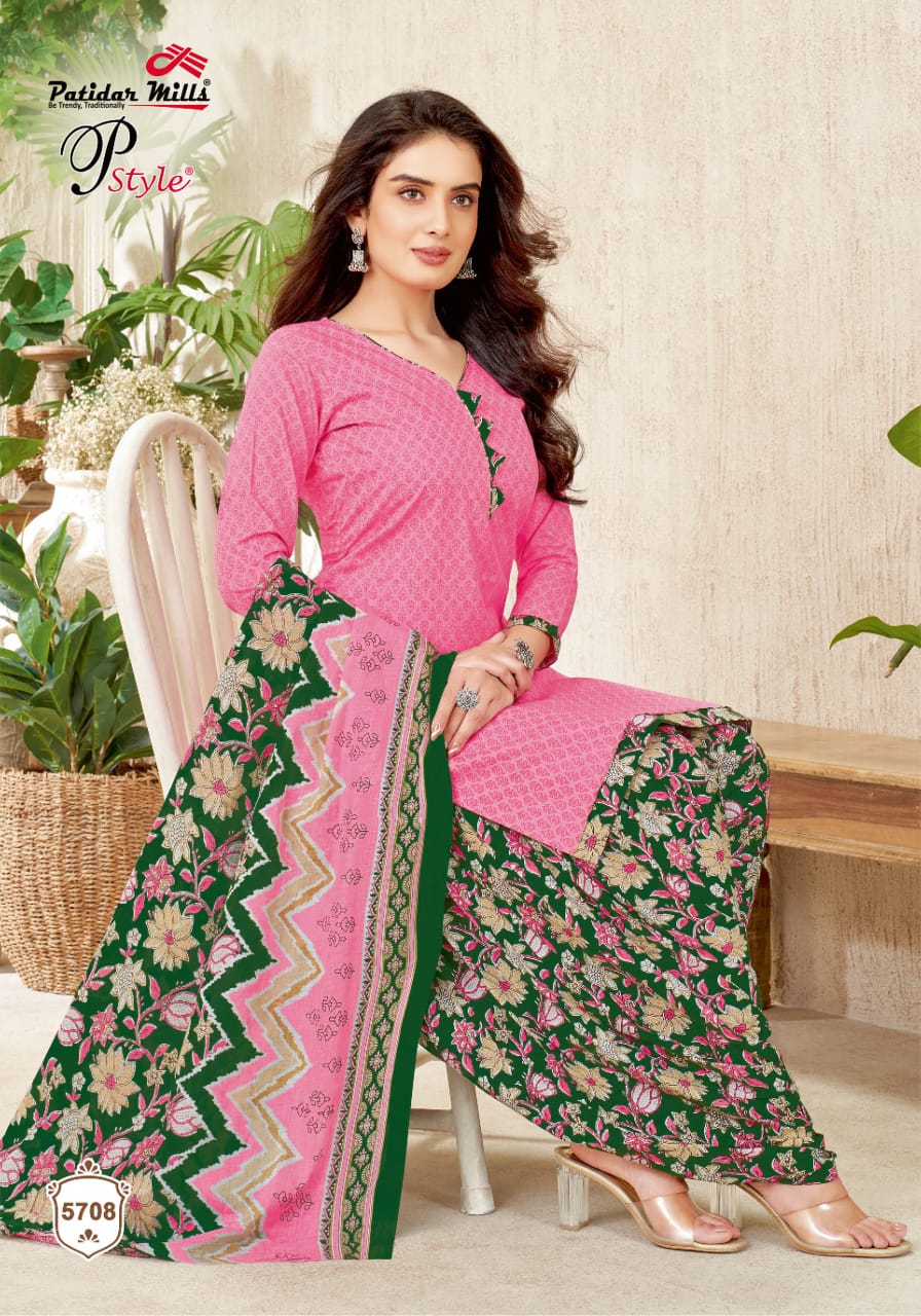 P Style Vol 57 Patidar Mills Cotton Dress Material Supplier Ahmedabad